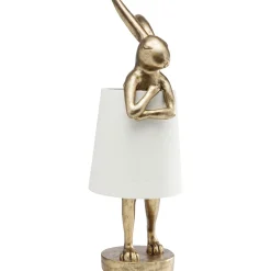 KARE Design Lampe A Poser Animal Rabbit Dore/Blanc 68Cm