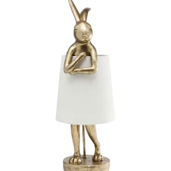 KARE Design Lampe A Poser Animal Rabbit Dore/Blanc 68Cm