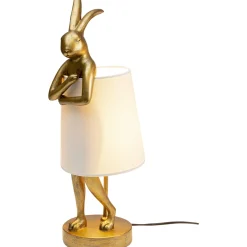 KARE Design Lampe A Poser Animal Rabbit Dore/Blanc 50Cm