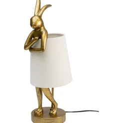 KARE Design Lampe A Poser Animal Rabbit Dore/Blanc 50Cm