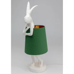KARE Design Lampe A Poser Animal Rabbit Blanc/Vert 68Cm