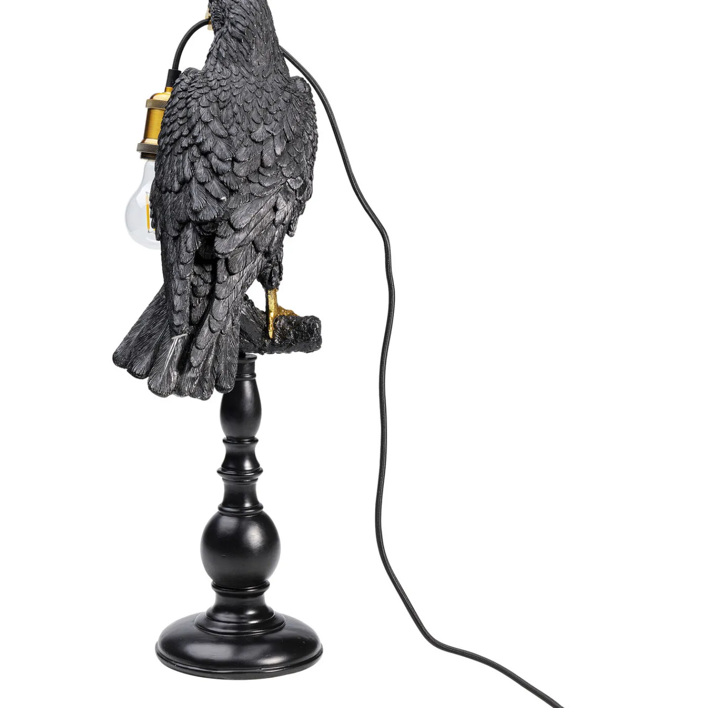 KARE Design Lampe A Poser Animal Sitting Crow Noir Mat 61Cm