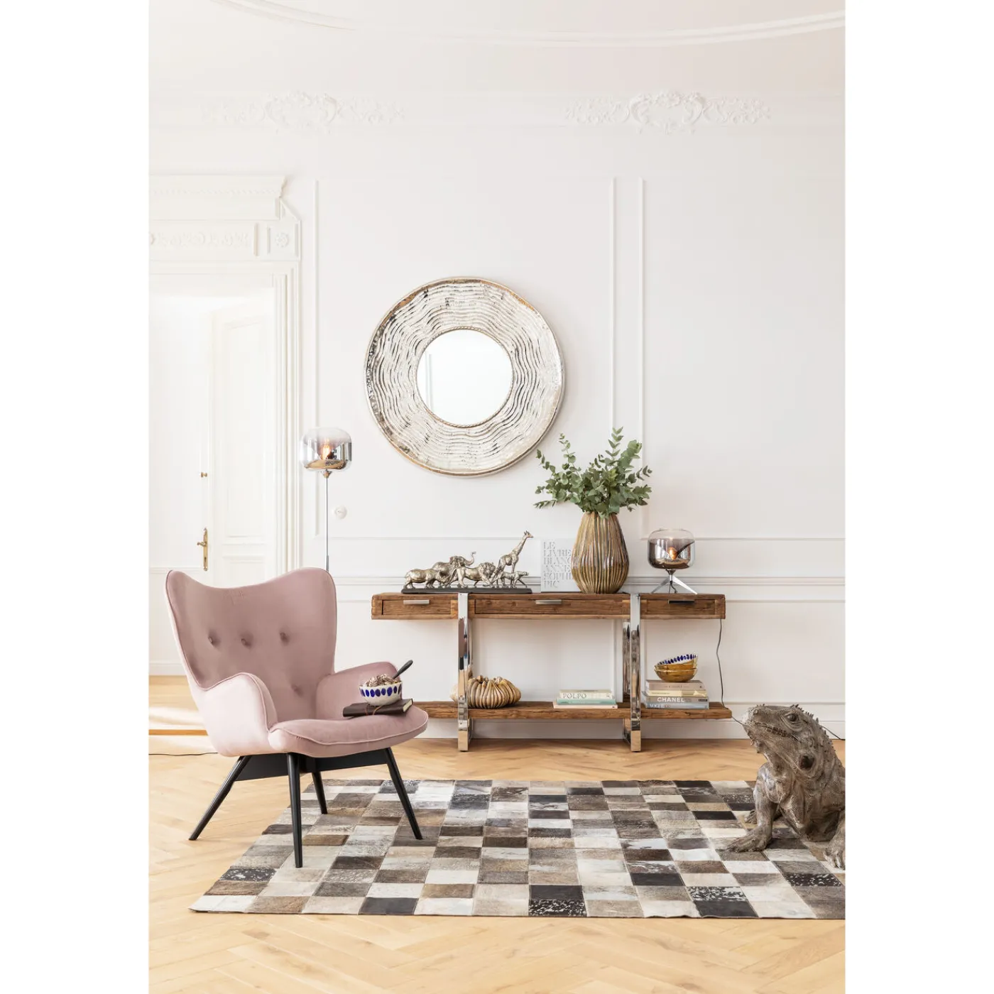 KARE Design Lampe A Poser Chrome Goblet Ball