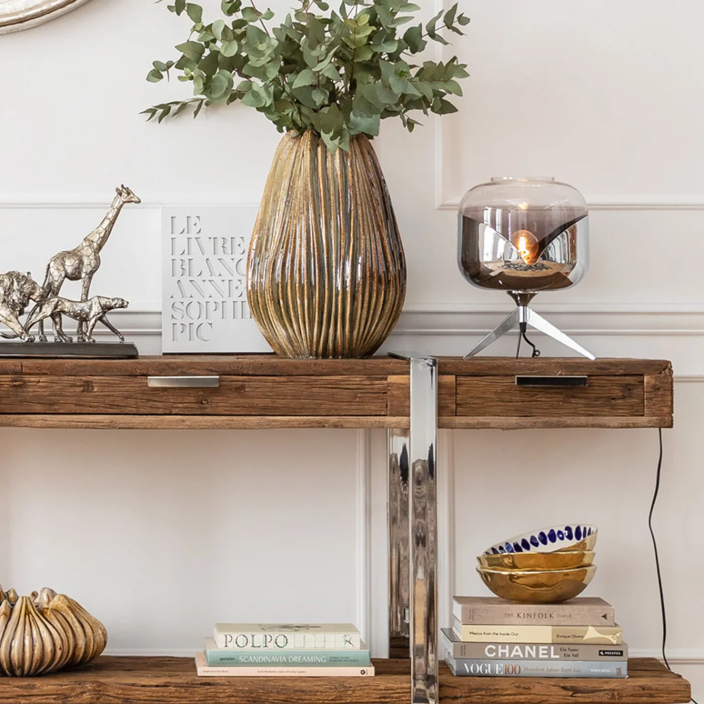 KARE Design Lampe A Poser Chrome Goblet Ball