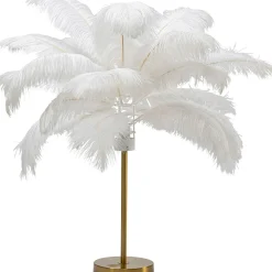 KARE Design Lampe A Poser Feather Palm Blanc 60Cm