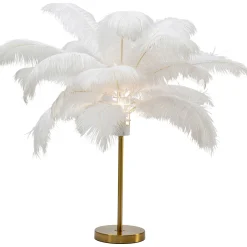 KARE Design Lampe A Poser Feather Palm Blanc 60Cm