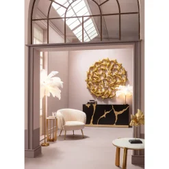 KARE Design Lampe A Poser Feather Palm Blanc 60Cm