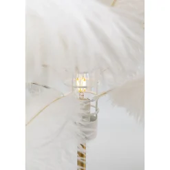 KARE Design Lampe A Poser Feather Palm Blanc 60Cm