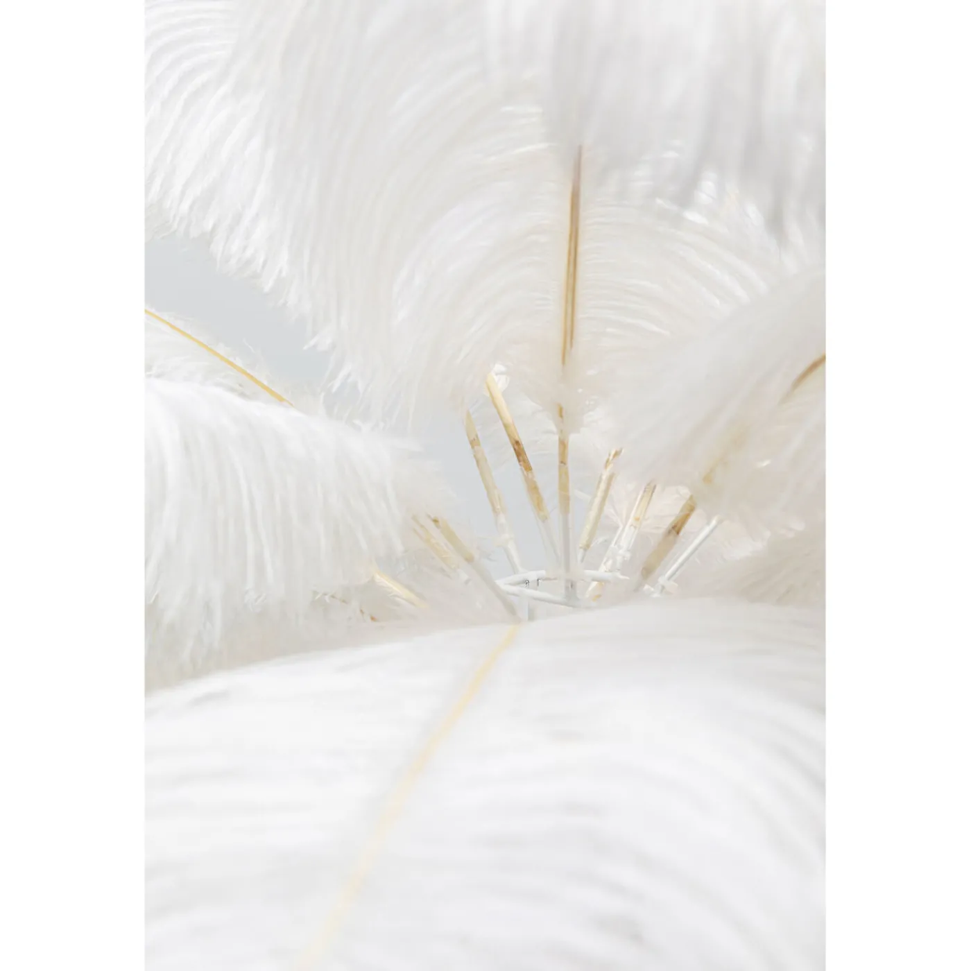 KARE Design Lampe A Poser Feather Palm Blanc 60Cm