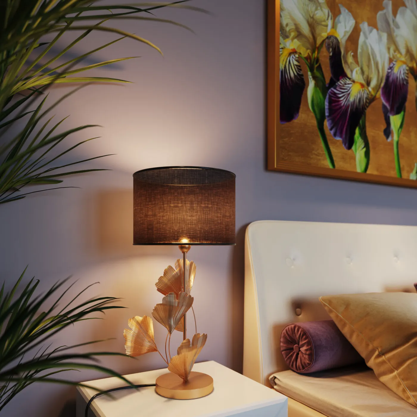 KARE Design Lampe A Poser Flores Dore 62Cm