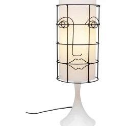 KARE Design Lampe A Poser Grid Face Blanc 60Cm