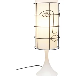 KARE Design Lampe A Poser Grid Face Blanc 60Cm
