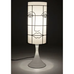 KARE Design Lampe A Poser Grid Face Blanc 60Cm