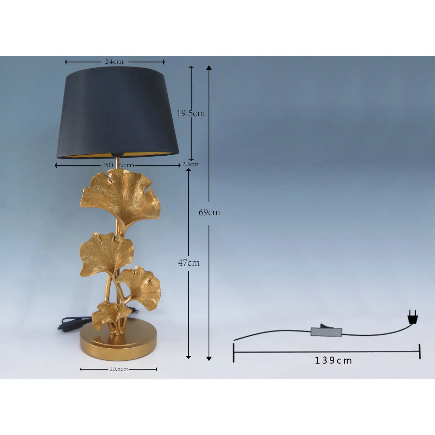 KARE Design Lampe A Poser Leaf Dore 69Cm