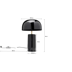 KARE Design Lampe A Poser Loungy Noir 38Cm