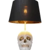 KARE Design Lampe A Poser Skull Crystals Front 44Cm