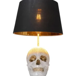 KARE Design Lampe A Poser Skull Crystals Front 44Cm