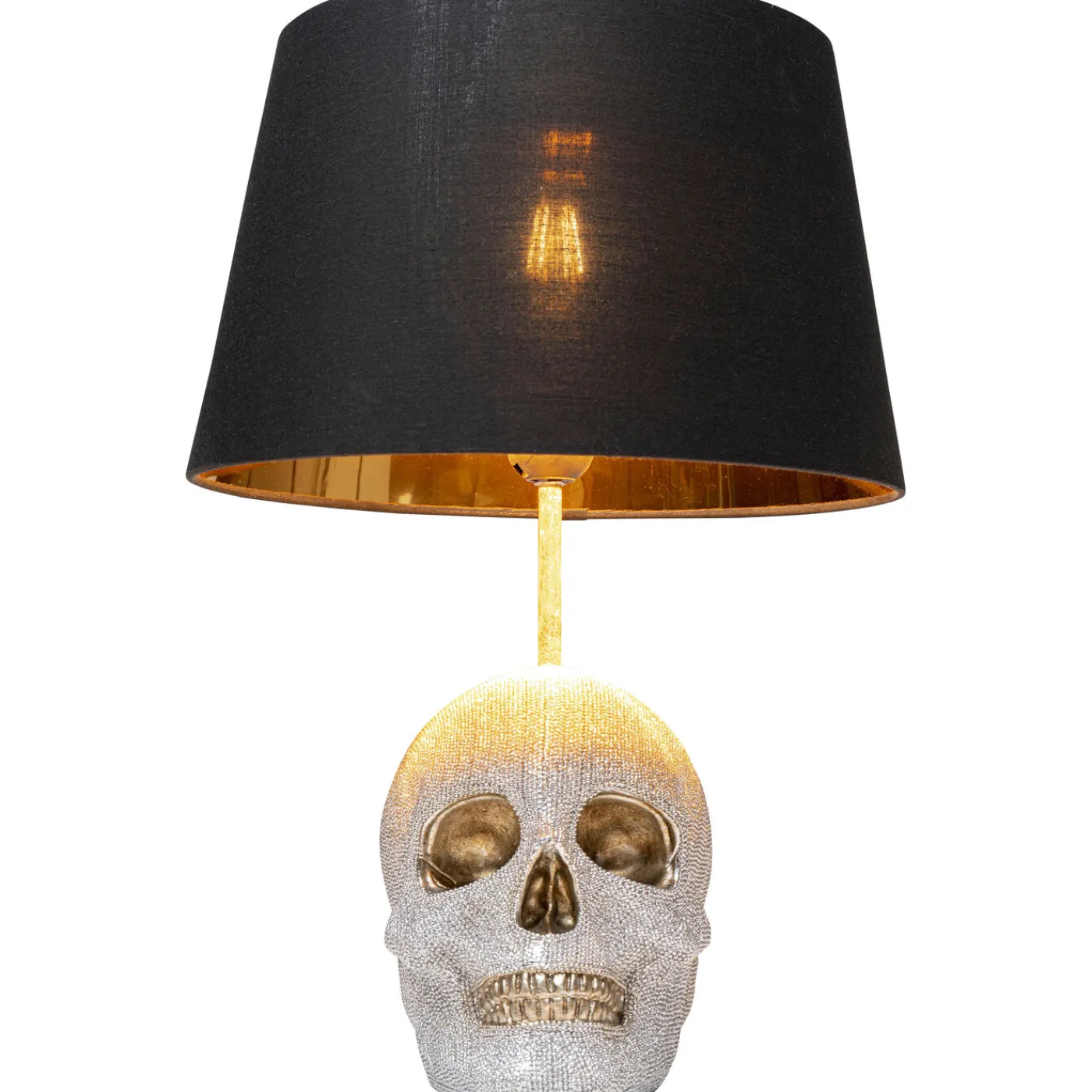 KARE Design Lampe A Poser Skull Crystals Front 44Cm