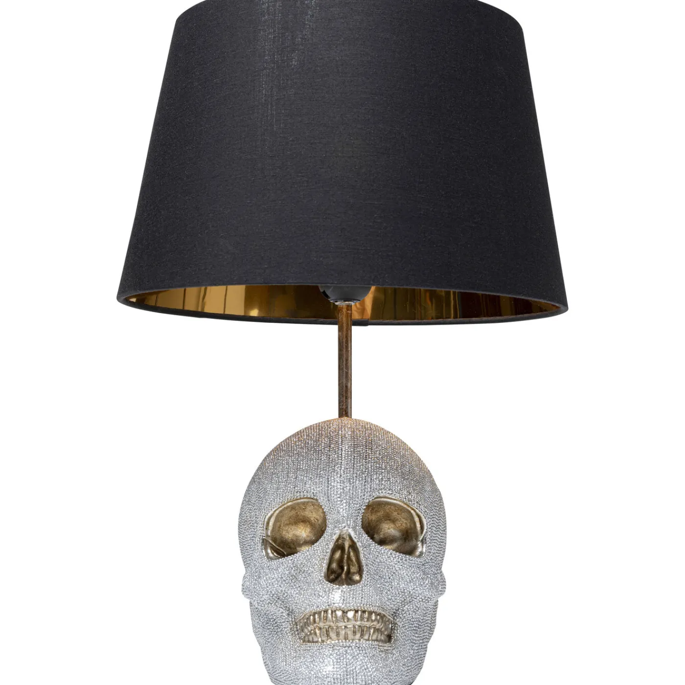 KARE Design Lampe A Poser Skull Crystals Front 44Cm