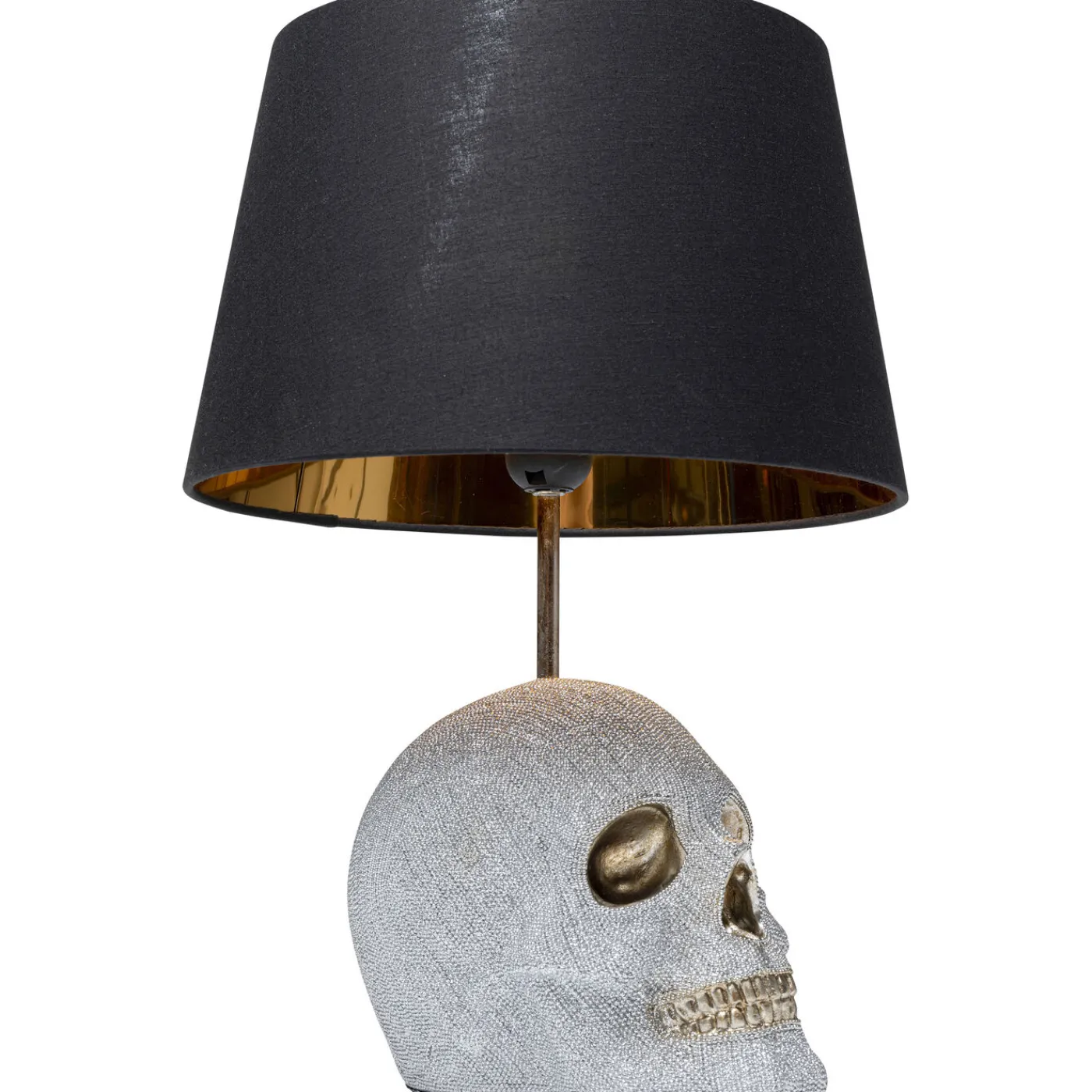 KARE Design Lampe A Poser Skull Crystals Front 44Cm
