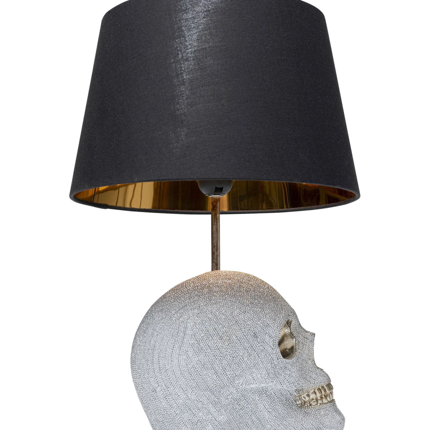 KARE Design Lampe A Poser Skull Crystals Front 44Cm