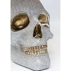KARE Design Lampe A Poser Skull Crystals Front 44Cm