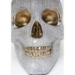 KARE Design Lampe A Poser Skull Crystals Front 44Cm