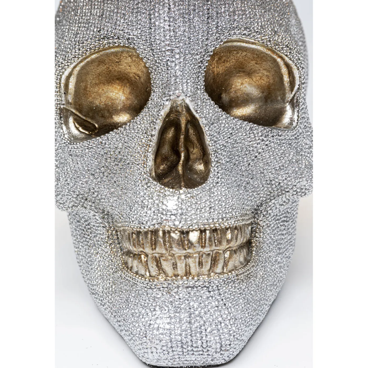 KARE Design Lampe A Poser Skull Crystals Front 44Cm