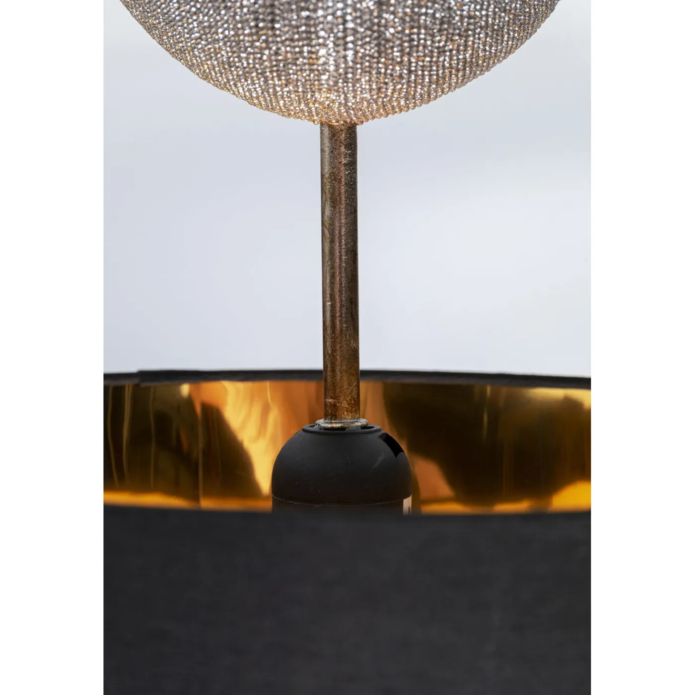 KARE Design Lampe A Poser Skull Crystals Front 44Cm