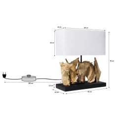 KARE Design Lampe A Poser Verticale Nature 43Cm