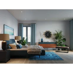 KARE Design Lampe A Poser Waterflow Bleu 79Cm