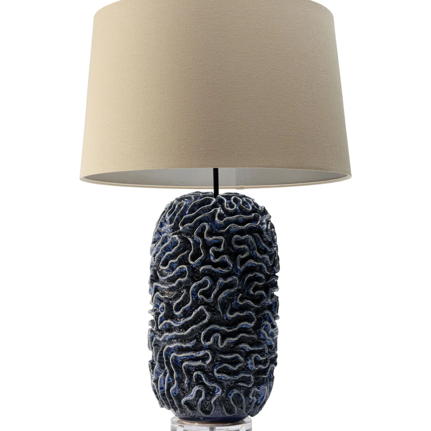 KARE Design Lampe A Poser Waterflow Bleu 79Cm