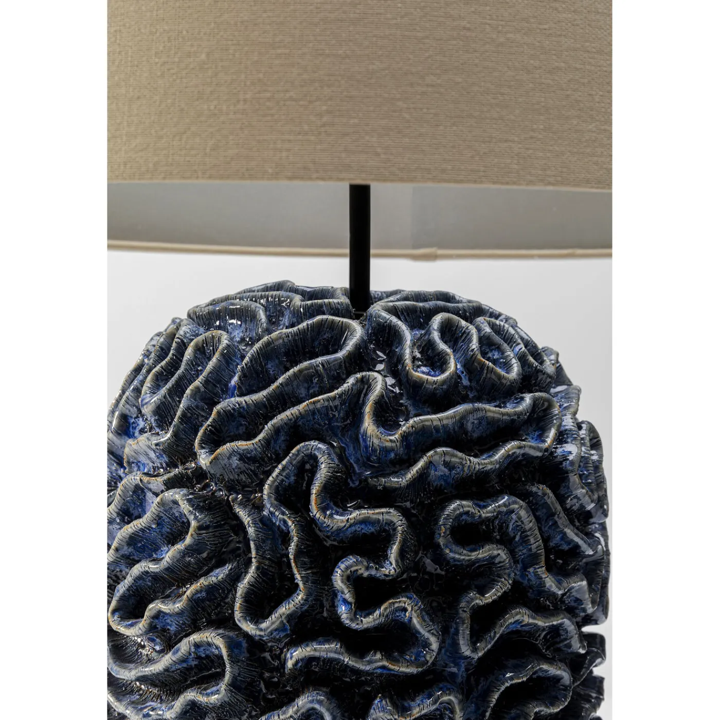 KARE Design Lampe A Poser Waterflow Bleu 79Cm