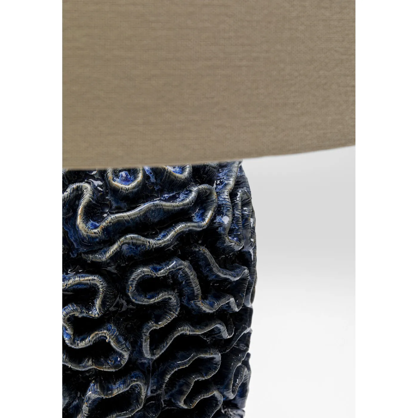 KARE Design Lampe A Poser Waterflow Bleu 79Cm