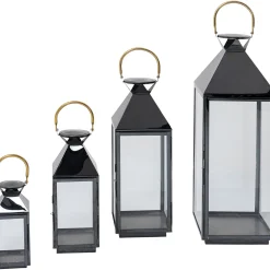 KARE Design Lanterne Giardino Noir (4/Set)