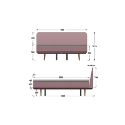 KARE Design Lit Boxspring Luna Bleu 180X200