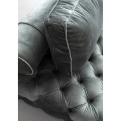 KARE Design Lit D Appoint Bottone Velours Gris