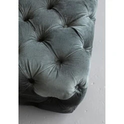 KARE Design Lit D Appoint Bottone Velours Gris