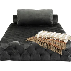 KARE Design Lit D Appoint Bottone Velours Gris