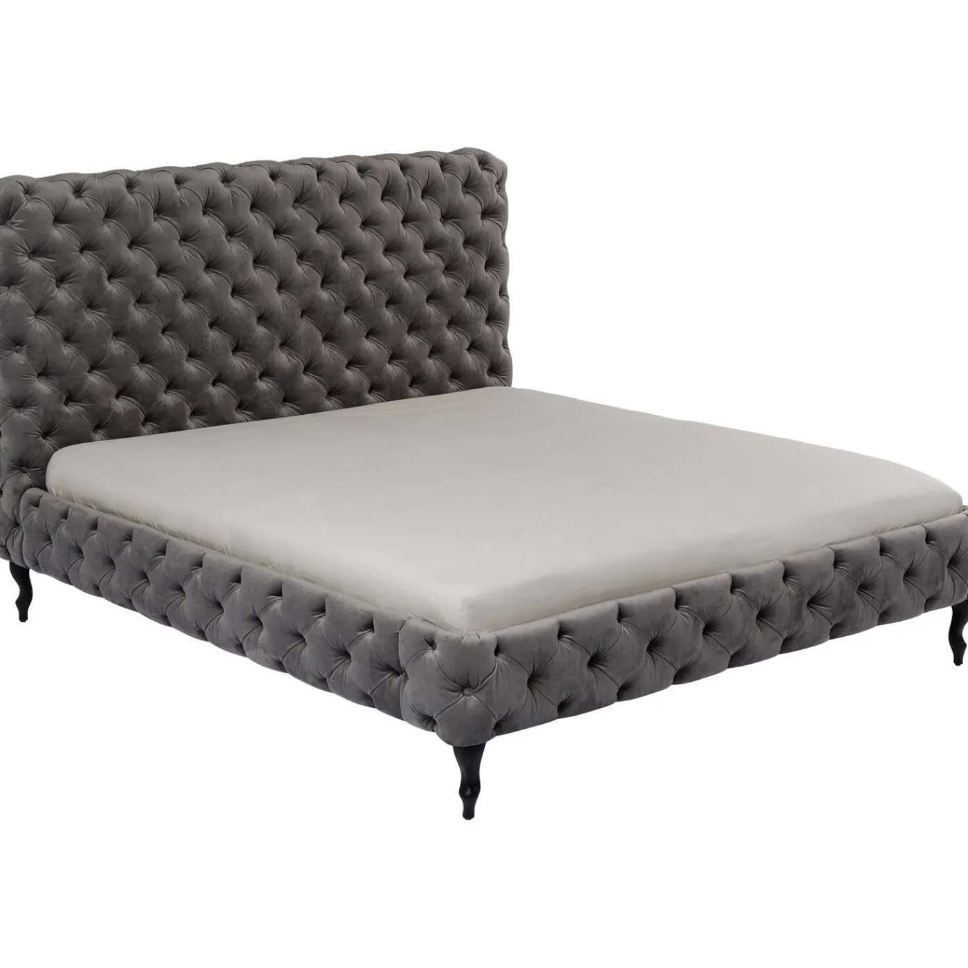 KARE Design Lit Desire Haut Gris Argente 180X200Cm