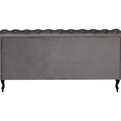 KARE Design Lit Desire Velours Gris 180X200 Cm