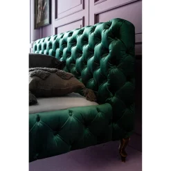 KARE Design Lit Desire Velours Vert 180X200Cm