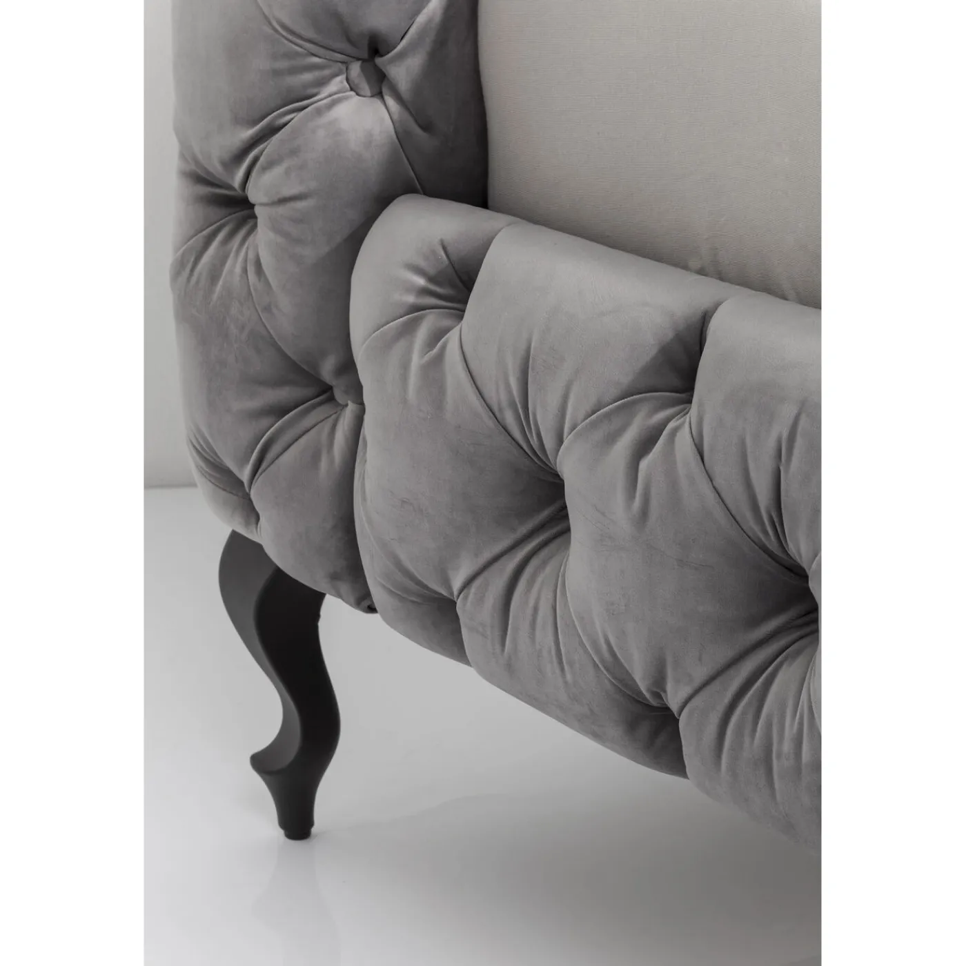 KARE Design Lit Desire Velvet Silver Grey 200X200Cm