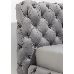 KARE Design Lit Desire Velvet Silver Grey 200X200Cm