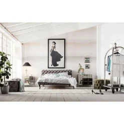 KARE Design Lit Desire Velvet Silver Grey 200X200Cm