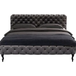KARE Design Lit Desire Velvet Silver Grey 200X200Cm