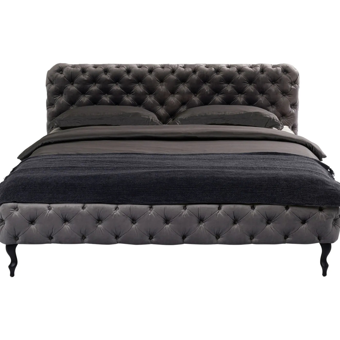 KARE Design Lit Desire Velvet Silver Grey 200X200Cm