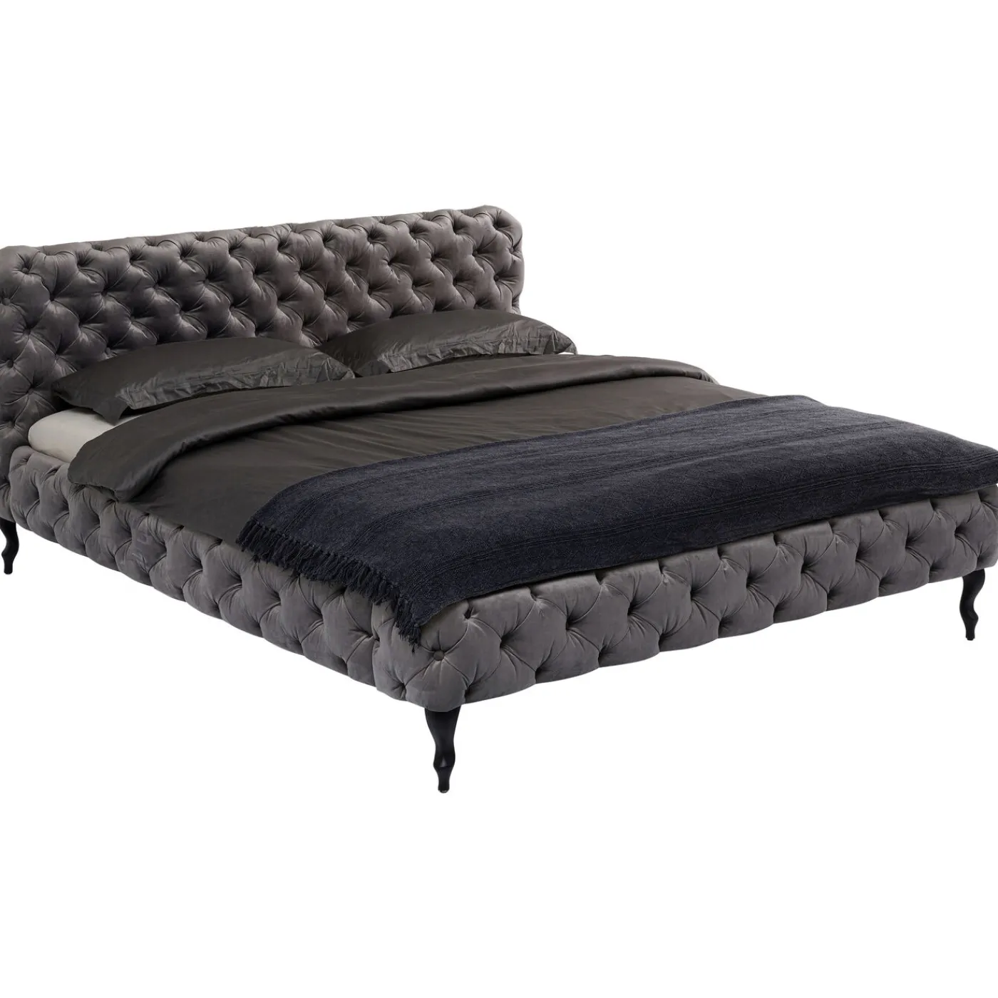 KARE Design Lit Desire Velvet Silver Grey 200X200Cm