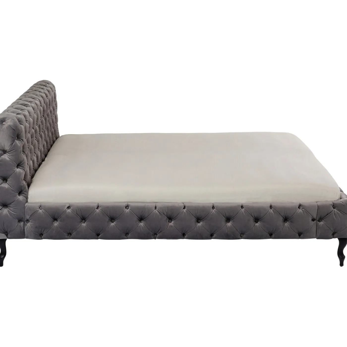 KARE Design Lit Desire Velvet Silver Grey 160X200 Cm