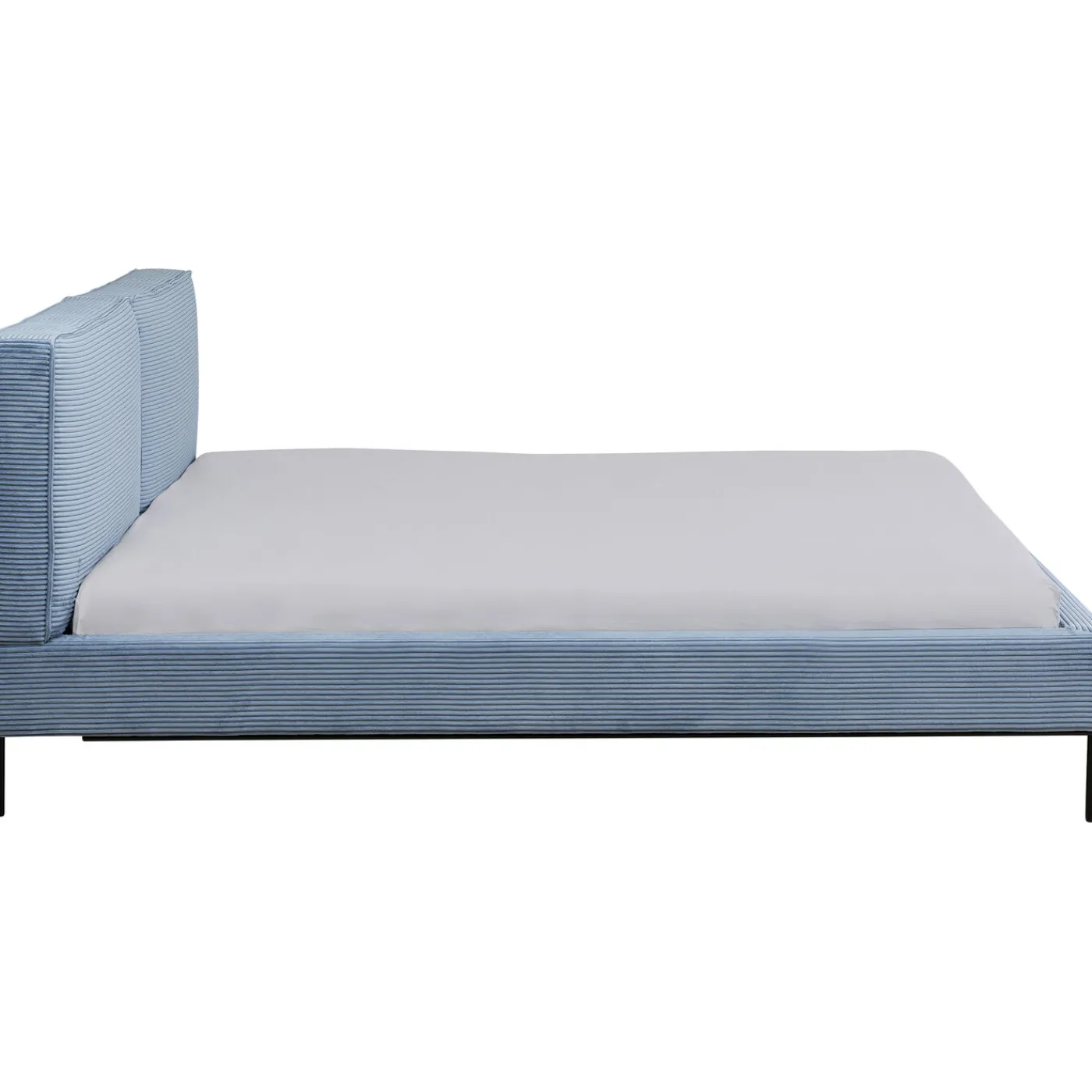 KARE Design Lit East Side Velours Cotele Bleu 180X200Cm